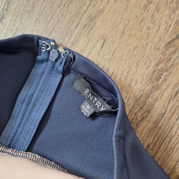 💙 Entry Eyelet Lace Bodycon Tube Corset Peplum Dress Size M - Picture 6 of 9